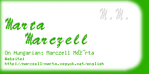 marta marczell business card